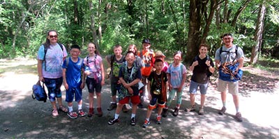 touch of nature campers in a group picture